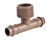 Drip Irrigation Thread Adapter With Barb Tee, 3/4" NPT Male x Barb Tee, Barbed Connectors Fit 1/2" Drip Tubing, Irrigation Tee Fittings -10Pcs/pack