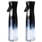 IYEREER 2 Pcs Hair Spray Bottles for Hair Continuous Spray Bottles, Fine Mist 300MLSpray Water Bottle for Hairdresser Plants Home Cleaning & Skin Care(Black and Blue Gradient Color)