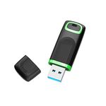 KEXIN USB Stick 128GB USB 3.0 Flash Drive Cap Design USB Memory Stick Mini Data Storage Stick USB Pen Drive Thumb Drive Fast Speed USB Drive for PC Laptop Tablet Macbook Car TV (Black Green)