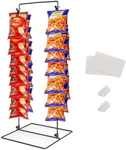 Quald Black Rack Display Stand with 26 Clips