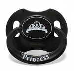 LittleForBig Bigshield Generation-II Adult Sized Printed Pacifier "Princess" Crown Pattern Black