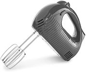 Breville Flow Electric Hand Mixer | 5 Speeds Plus Boost | with Beaters & Dough Hooks | 240W | Grey [VFM034]