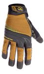 CLC Custom Leathercraft 160X Contractor XtraCoverage Flex Grip Work Gloves, Extra Large, Black, Brown