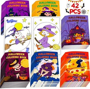 Lionoble 42Pcs Halloween Coloring Books for Kids Halloween Party Favors Bulk Mini Coloring Books for Ages 4-8-12 Small Trick or Treat Goodie Bags Fillers Gifts Classroom Activity Supplies Boys Girls