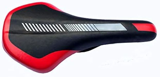 Schrodinger15 70093 Polyurethane + Synthetic Leather + Steel Mountain MTB Road Bicycle Cycle Bike Saddle Seat (Black-Red)