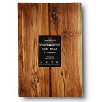 Luminociti Dual Block Teak Wood Chopping/Cutting Board with 6 Months Warranty (Extra Large Dual Block - 18"x12"x1")