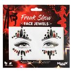 Face Jewels by Moon Terror | Freak Show | Festival Face Body Gems, SFX Make up, Crystal Make up Eye Glitter Stickers, Temporary Tattoo Jewels, Special Effects Make up