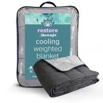 Silentnight Restore Cooling Weighted Blanket - 6.8kg Heavy Stress Insomnia Anxiety Relief Weighted Blanket for Adults with Innovative Cooling Fabric for Night Sweats Hot Flushes - 150x200cm