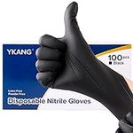 YKANG Nitrile Gloves,Black Disposab
