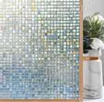 WISDOM Rainbow Mosiac 12x48 Decorative Window Film for Home/Kitchen Office Film