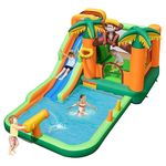 BOUNTECH Inflatable Water Slide, Water Bounce House with Waterslide for Kids Backyard Fun, Blow up Jump Castle Water Slides Inflatables for Kids Boys Girls Outdoor Party Gifts