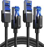 UGREEN Cat 8 Ethernet Cable, 2 Pack Ethernet Cable with 40Gbps 2000Mhz High Speed, 26AWG Braided, Shielded Heavy Duty Internet Cable Compatible for Gaming PC PS5 PS4 PS6 Xbox Modem Router, 6FT