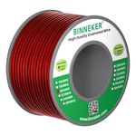 BINNEKER 20 AWG Magnet Wire - Enameled Copper Wire - Enameled Magnet Winding Wire - 4 oz - 0.0315" Diameter 1 Spool Coil Red Temperature Rating 155℃ Widely Used for Transformers Inductors