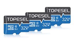 TOPESEL 32GB Micro SD Card, 3Pack Mini TF Card Micro SD Card SDHC UHS-I 32GB Memory Card,Ultra High Speed TF Card, C10, U1, 32 GB(3 Pack)