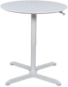 Luxor 32" Pneumatic Height Adjustable Round Cafe Table - Gray