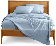 Bare Home Queen Sheet Set - Luxury 1800 Ultra-Soft Microfiber Queen Bed Sheets - Double Brushed - Deep Pockets - Easy Fit - 4 Piece Set - Bedding Sheets & Pillowcases (Queen, Dusty Blue)