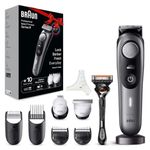 Braun All in One Trimmer for Men BT9420 From Gillette, 180-Min Runtime, Cordless, Lifetime Sharp Metal Blades, 40 Length Settings, Premium Case & Charging Stand, Waterproof, Precision Comb, 11-in-1