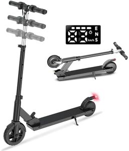 Kids Electric Scooter for Age 6-12-16, Foldable Kids Scooter 150W Motor Up to 18 km/h 13KM Range Adjustable Height 3 Speed Mode LED Display Lightweight Kids E-Scooter (Black)
