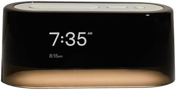 Loftie Smart Alarm Clocks for Bedroom - Sound Machine Alarm Clock with Light, Bluetooth Speaker, White Noise, Nature Sounds, Nightlight, Blackout Mode, Evening Routine Idea (White Top)