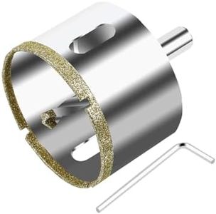 ASNOMY 2-1/4Inch Diamond Hole Saw with Pilot Drill Bit,2-1/4" Diamond Tip Coated Hole Saw with Guiding Drill Bit for Glass Ceramic Marble Porcelain Tile Granite Quartz