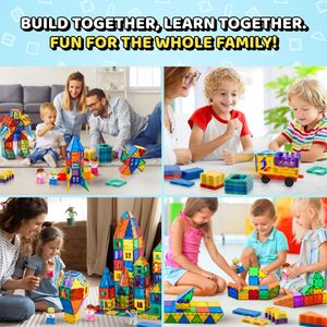Science Kidz Magnetic Tiles Set – 100 Piece Educational Building Blocks