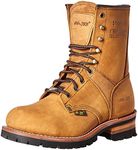 Adtec Men’s 9” Super Steel-Toe Rugged Goodyear Welt Construction Utility Boot Logger, Brown, 6.5 M US