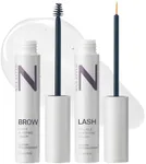NULASTIN Eyelash Serum & Brow Serum - Lash & Brow Dual System - Eyebrow & Eyelash Enhancing Serums with Keratin & Peptides for Fuller Looking Lashes & Brows (2 Count, 0.1 Fl Oz Each)