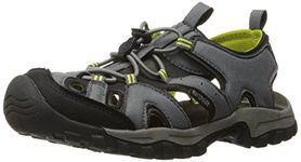 Northside Burke II Athletic Sandal,Gray/Volt,12 M US Little Kid