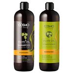 Cosmo Nourishing - Olive Oil Shampoo Shampoo & Conditioner Combo 480ml, Healthy Scalp. Reduced Hair Loss, Sulfates & Paraben Free, 2 in 1, For Men & Women, Hair Care Package, Hair Kit