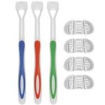 SUPVOX 7pcs Three Sided Toothbrush 