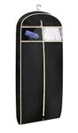 MISSLO 43 Inch Clothes Cover Hanging Garment Case Garment Bag Zipper PVC Pocket Gusset for Travel Business Travel Closet Storage for Suit Dress etc (Black)