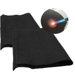 Aisetmoon 2 Pack Carbon Fiber Welding Blanket Fireproof, 20" x 20" x 5mm Heat Resistant Flame Retardant Protective Mat to 2000°F Heat Resistant Insulation Pad for Wood Stove Grill, Glass Blowing