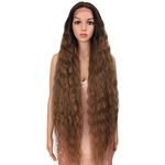 Style Icon 41" Lace Front Wigs Super Long Wavy Wig Middle Part Lace Wigs 130% Density Synthetic Wigs(41", TT6/30W)