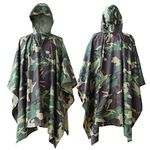 ElifeAcc Waterproof Poncho Multifunctional Rain Poncho Adult Waterproof for Outdoor Activities（Camouflage2）