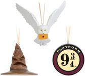 Grupo Erik Harry Potter Christmas Ornaments | Set Of 3 - Sorting Hat & Platform 9 3/4 & Hedwig | Christmas Hanging Ornament | Christmas Decorations | Harry Potter Gifts | Harry Potter Merchandise