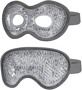 Luxtude Gel Eye Mask 2PCS, Reusable Cooling Eye Masks for Sleeping, Hot Cold Eye Mask Ice Pack, Frozen Cold Eye Compress for Puffiness/Dark Circles/Headaches/Migraines/Eye Bags/Stress Relief (Gray)