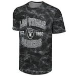 FOCO NFL Men's Officially Licensed Established Wordmark Camo Performance Throwback Team Color Crewneck T-Shirt, Las Vegas Raiders - Black, XX-Large