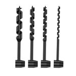 Akorbom 4 Pcs Hand Auger Wood Drill,Bushcraft Gear Hand Auger Drill Survival Tools Scotch Eye Wood Auger Hand Drill Bushcraft Auger Tool for Camping,Outdoor,Hiking,Woodworking (4PCS)