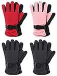 Hicarer 4 Pairs Kids Winter Gloves 