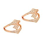 ZAVYA 925 Sterling Silver Gorgeous Cubic Zirconia CZ Crown Rose Gold Plated Adjustable Pair Toe Ring | Gift for Women | With Certificate and 925 Hallmark