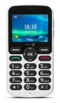 Doro 5860 4G Unlocked Mobile Phone for Seniors with Talking Number Keys, 2MP Camera, Assistance Button and Charging Cradle [UK and Irish Version] (White)