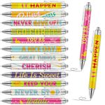 Pasimy 24 Pcs Inspirational Pens Motivational Quote Pens Black Ink Affirmation Pens with Encouraging Messages Journal Writing Inspirational Gifts for Women Men Office Working School Students, 10 Style