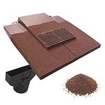 Granulated Old Red Plain in-line Roof Tile Vent & Pipe Adapter, Concrete & Clay