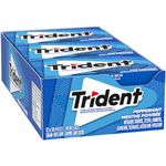 Trident Peppermint Chewing Gum - Pack of 12 (168 Pieces) - Sugar-Free Gum