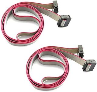 TAODAN 2PCS Flat Ribbon Cable 2.54mm Pitch 2 Row 10 Pin Female to Female Wires IDC Ribbon Connector 1m/ 3.3Ft