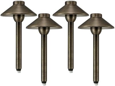 Outdoor Pathway Light – Landscaping Lighting (4 Pack) – Antique Bronze