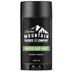 Natural Men’s Hardworking Deodorant – Aluminum & Paraben Free - Made with Simple, Plant-Based Ingredients & Peppermint Essential Oil – Woodland Mint Scent – 2.65 oz