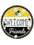 Welcome Friends Yellow and Black Wr