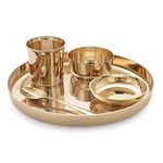 Utensils Masters Kansa/Bronze Finish Bhojan/Dinner/Thali Set,6 (Weight - 1600 Gm) 12 Inch - Solid