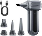 WOLFBOX MF60&MF70 Compressed Air Duster-110000RPM Super Power Electric Air Duster, 3-Speed Adjustable Rechargeable Cordless Air Blower with Fast Charging for PC Keyboard Cleaning, Car, Home (Gray)